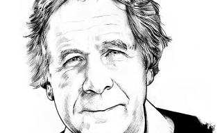 Soziologe François Höpflinger in einer Illustration von Kornel Stadler